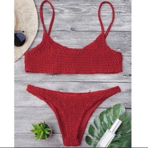 Zaful Smocked Bikini Brand New